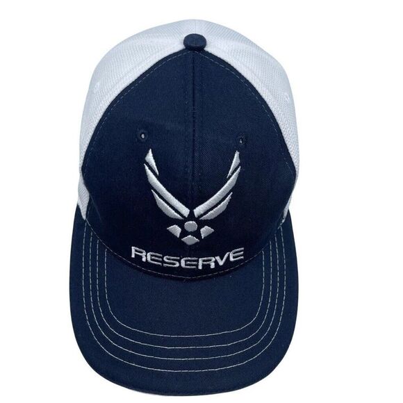 Air Force Reserve  Unisex Baseball Cap Blue White  Hook Loop 6 Panel OS Reserve - Picture 2 of 9